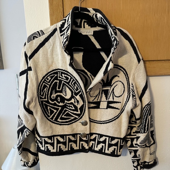 Vintage Paco Sole’r Native Design Sweater Jacket - Picture 3 of 5